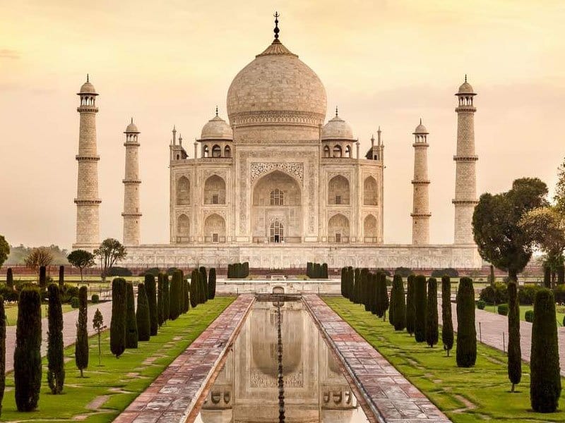 Taj Mahal Agra at sunrise