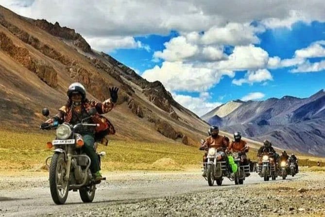 Bike expedition through Ladakh mountains